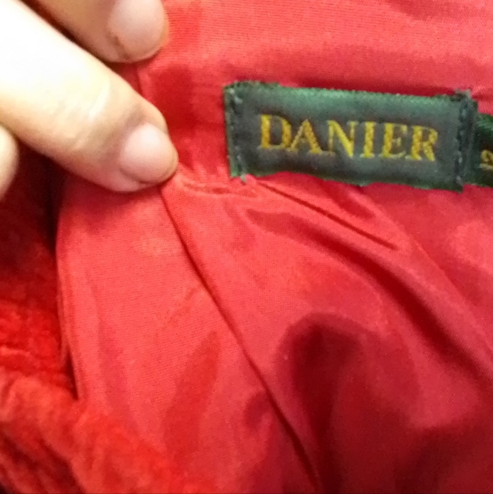 GENUINE LEATHER SKIRT BY  DANIER WOMENS RED SIZE 12 - Picture 4 of 5
